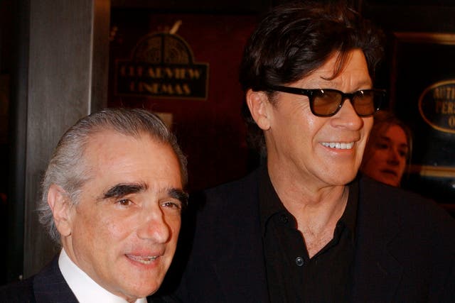 <p>Martin Scorsese and Robbie Robertson in 2002</p>
