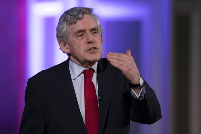 Former prime minister Gordon Brown wants the Taliban’s treatment of women and girls to be treated as a crime against humanity (Jane Barlow/PA)