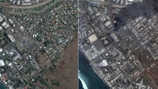 Before and after satellite images show scale of ferocious Hawaii wildfires