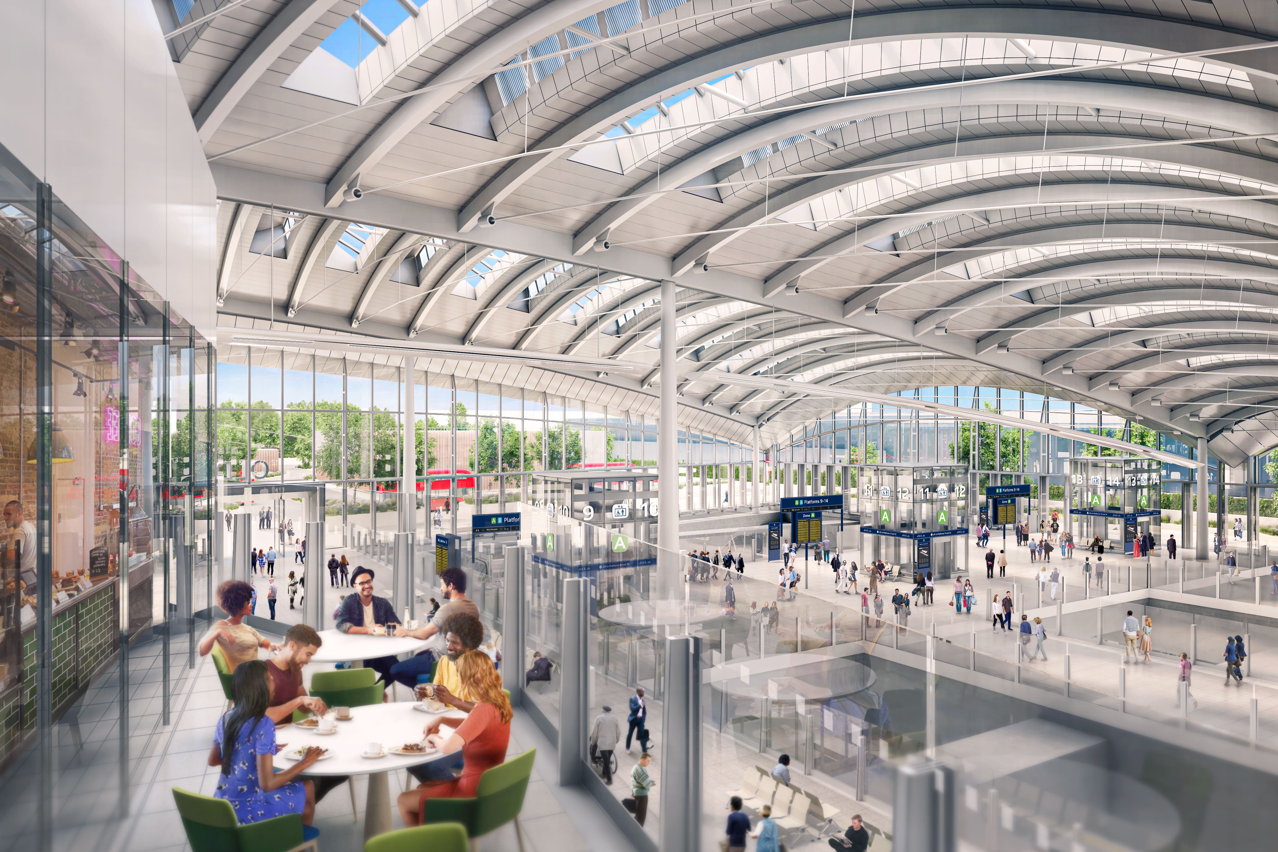 Old Oak Common has been designed to be an open plan station to allow for natural ventilation (HS2 Ltd/PA)
