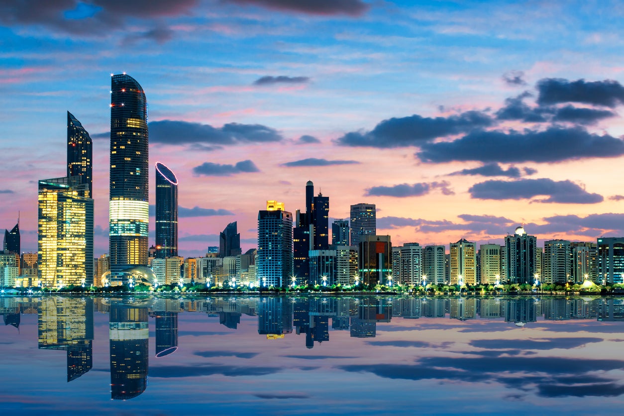 The super-modern skyline of Abu Dhabi