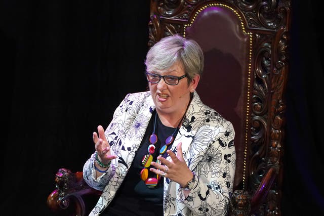 SNP MP Joanna Cherry discussed the atmosphere with the party with journalist Graham Spiers during the Edinburgh Festival Fringe (Andrew Milligan/PA)