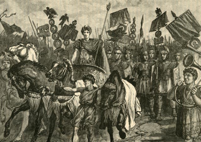 <p>‘A Roman Triumph’, 1890. From “Cassell’s Illustrated Universal History Vol. II - Rome”, by Edmund Ollier</p>