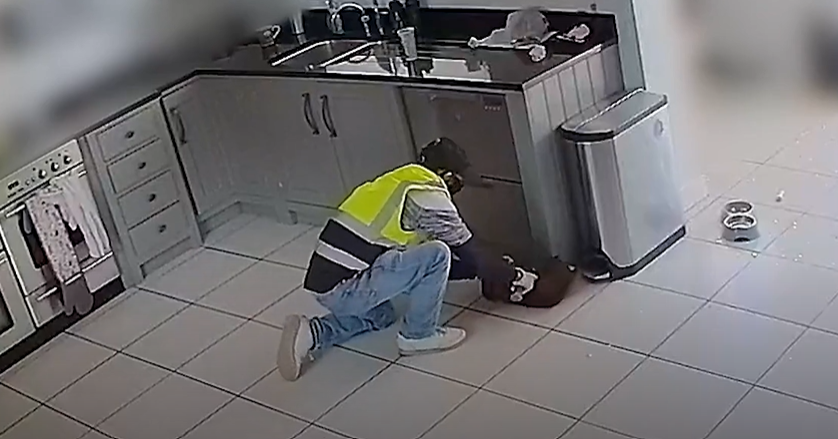 CCTV footage showed a man grabbing Twiglet while she struggled to break free