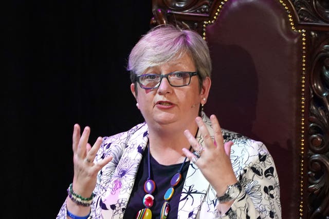 SNP MP Joanna Cherry during her show In Conversation With… at the Grand Hall, New Town Theatre, during the Edinburgh Festival Fringe (Andrew Milligan/PA)