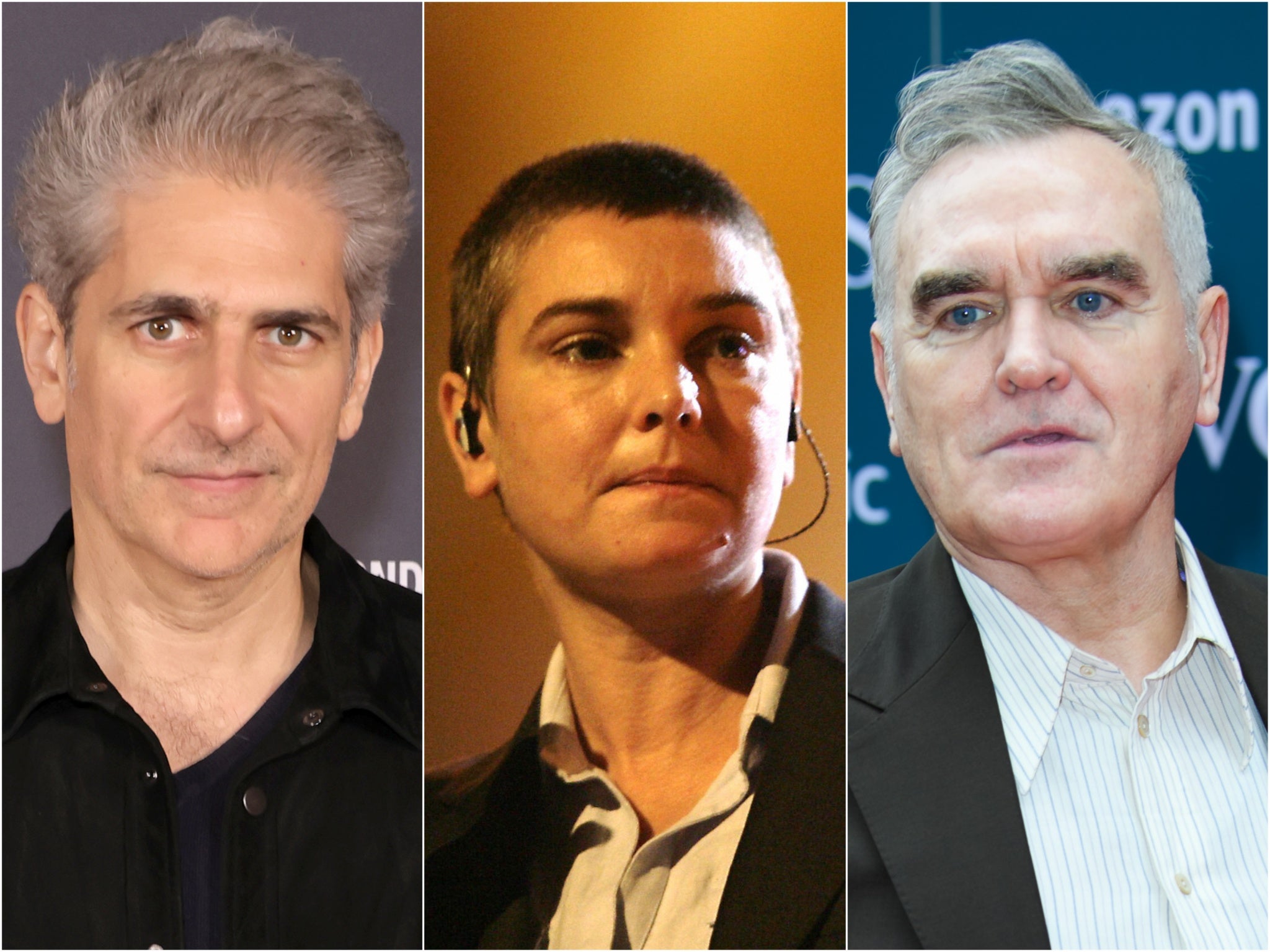 (From left) Michael Imperioli, Sinead O’Connor and Morrissey
