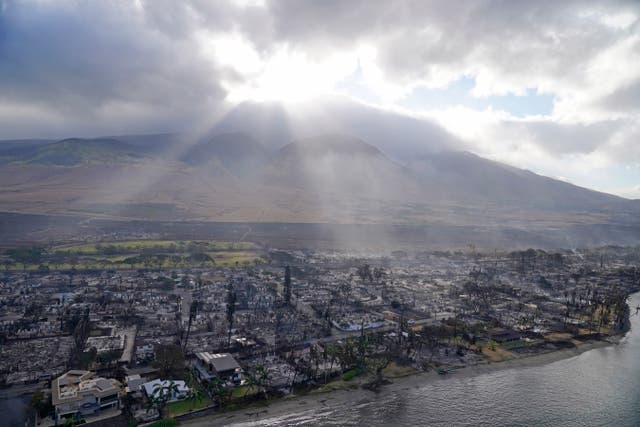 <p>Lahaina in the aftermath of the fires </p>