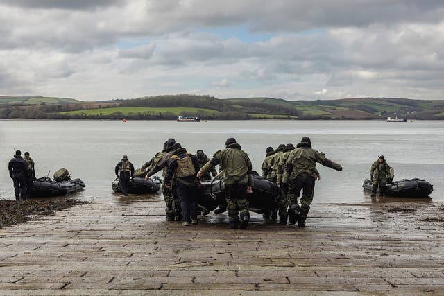 Ukrainian marines being trained in the UK before nearly 1,000 return home after a six-month training period with British forces (Ministry of Defence/PA)