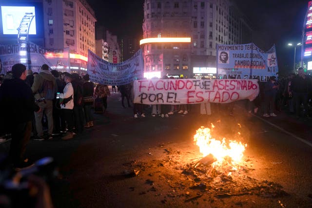 ARGENTINA-PROTESTA MUERTO