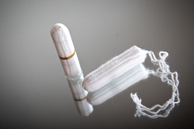 <p>This photograph taken on 25 April 2023 in Courseulles-sur-Mer, shows hygienic tampons</p>