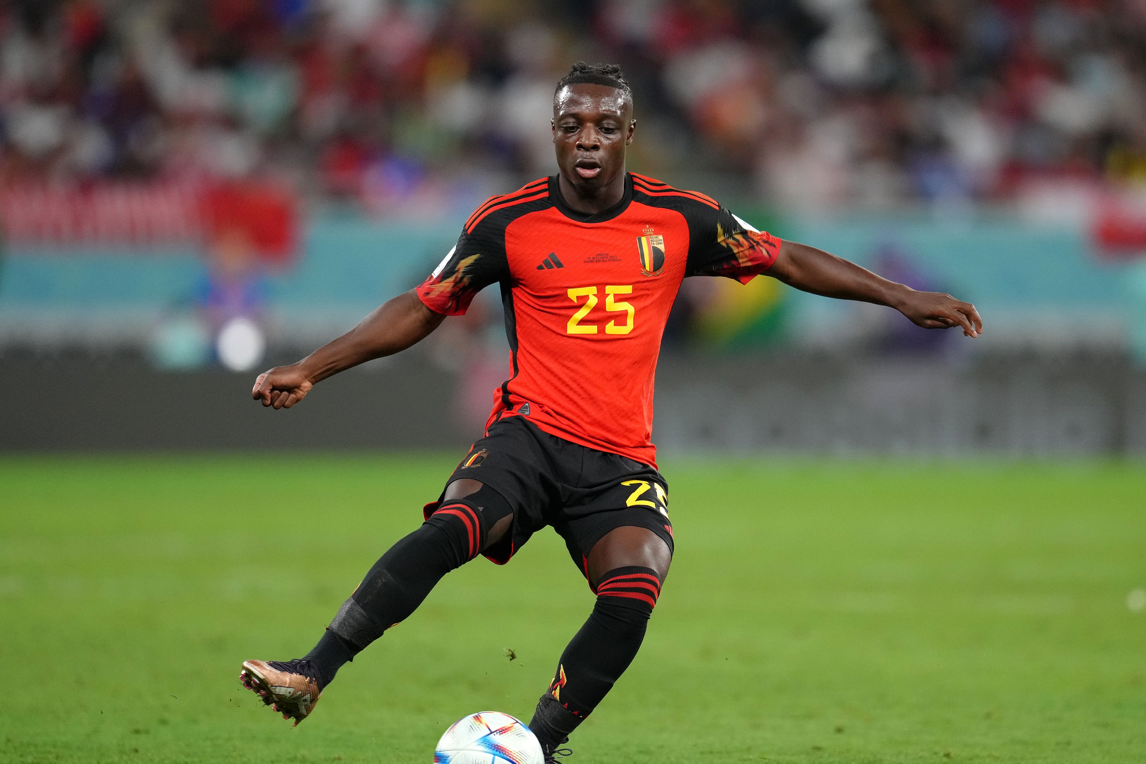 Belgium’s Jeremy Doku could be set to join the Premier League champions (Nick Potts, PA)