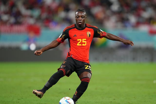 Belgium’s Jeremy Doku could be set to join the Premier League champions (Nick Potts, PA)