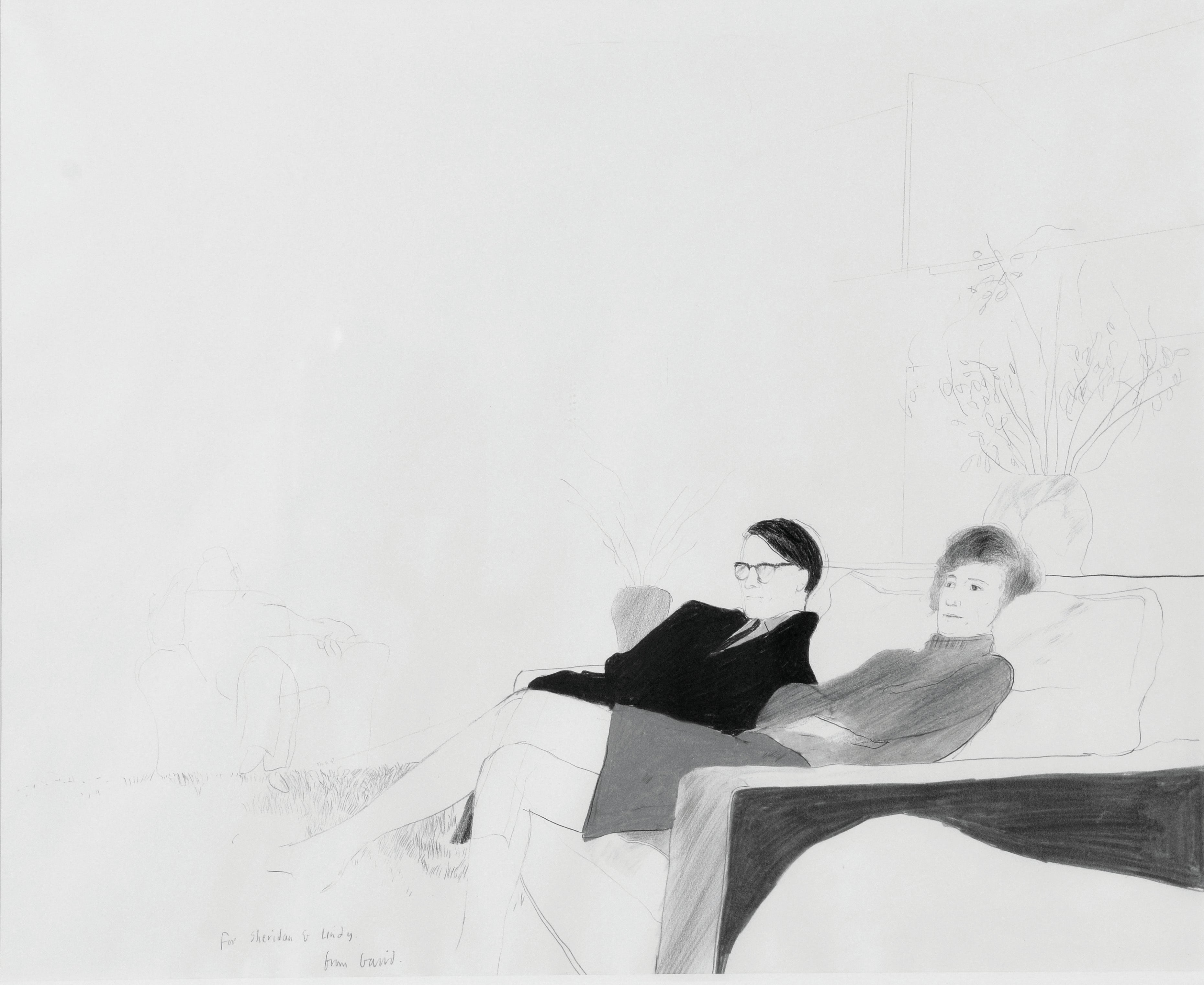 Sheridan and Lindy Dufferin by David Hockney, London, 1964, the year of their marriage