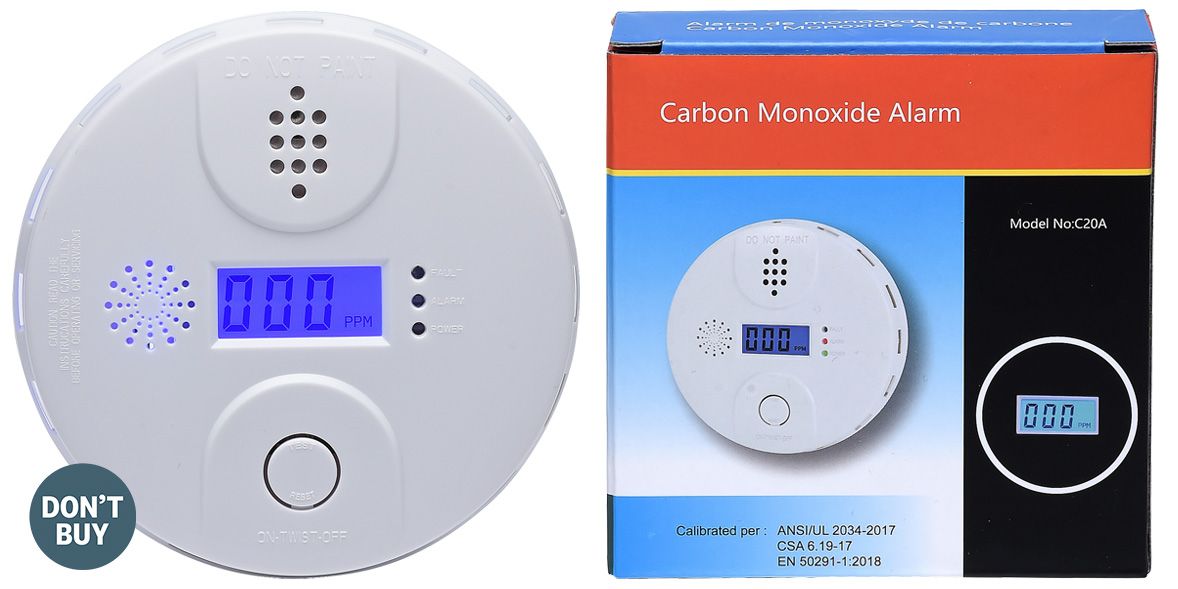 This unbranded alarm failed to sound in 15 out of 28 carbon monoxide detection tests