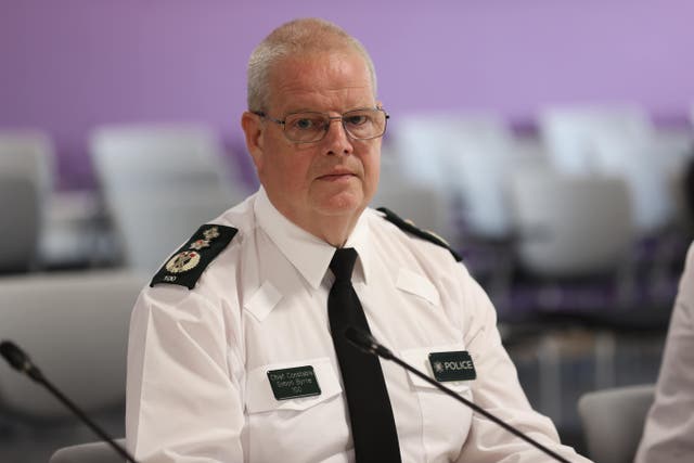 Chief Constable Simon Byrne cut short a family holiday to return to Belfast to answer questions about the release of information (Liam McBurney/PA)