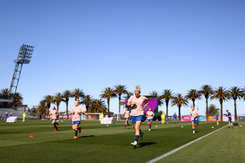 England train at the Central Coast stadium