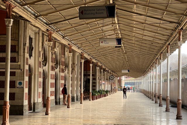 <p>Almost journey’s end: Istanbul’s Sirkeci station, terminus for the Orient Express</p>