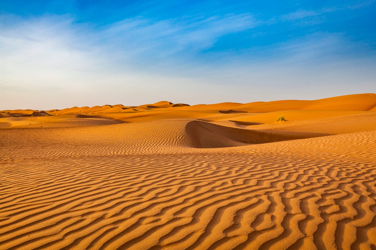 The Rub Al Khali desert covers parts of Oman and Saudi Arabia