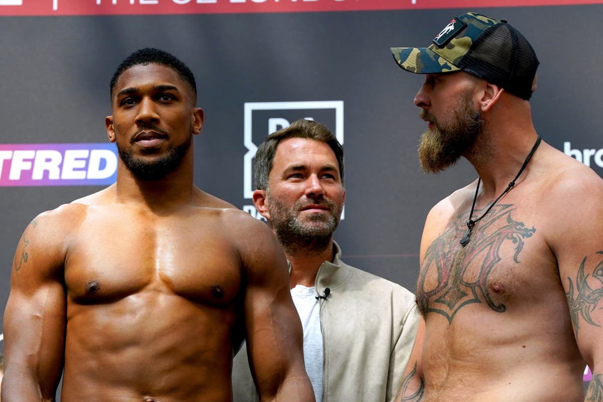 Anthony Joshua and Robert Helenius weigh in ahead of heavyweight fight - live