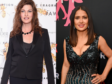 Linda Evangelista makes rare comment about co-parenting with son’s stepmother Salma Hayek