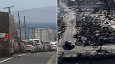 Watch live: Lahaina residents queue to re-enter town burned down by Hawaii wildfires