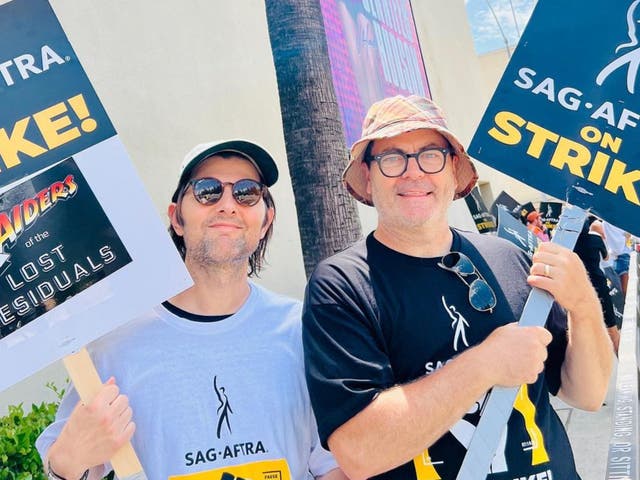 <p>Adam Scott (left) and Nick Offerman</p>