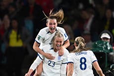 England vs Colombia LIVE: Women’s World Cup latest score and updates after Lauren Hemp and Alessia Russo goals