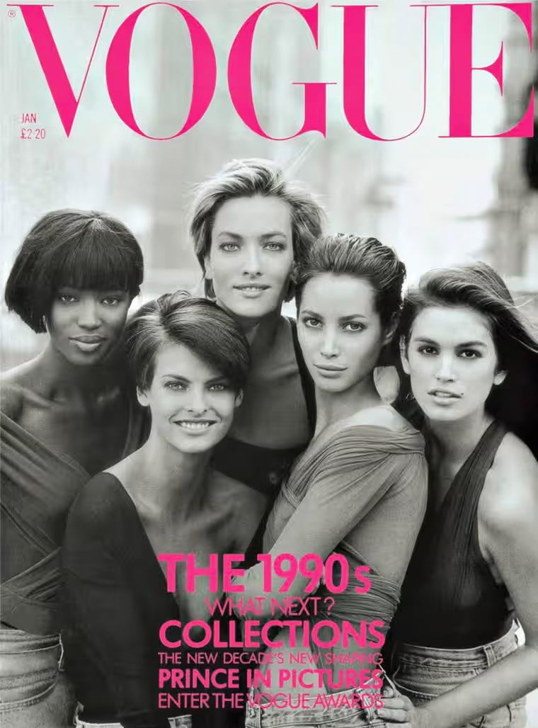 Vogue cover from January 1990