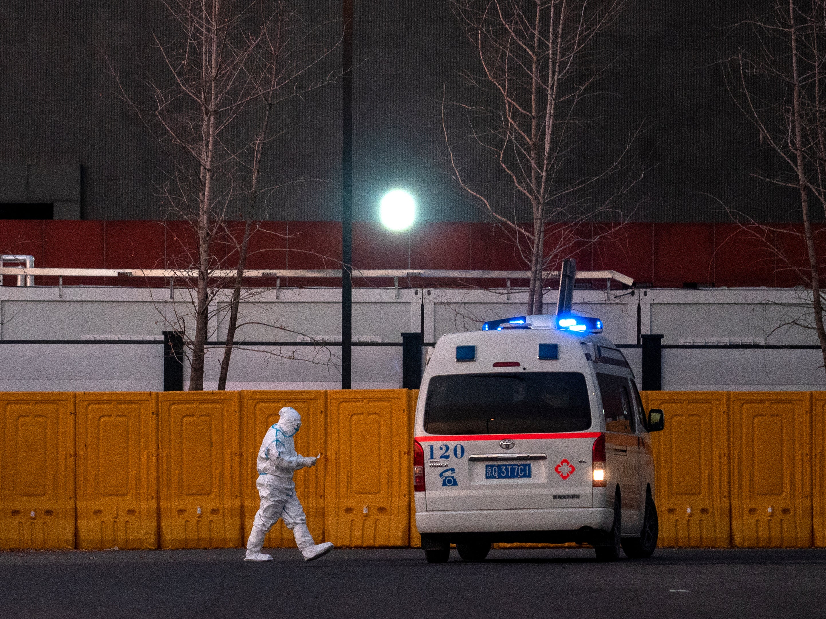 Representative: Ambulance at a government facility in Beijing China