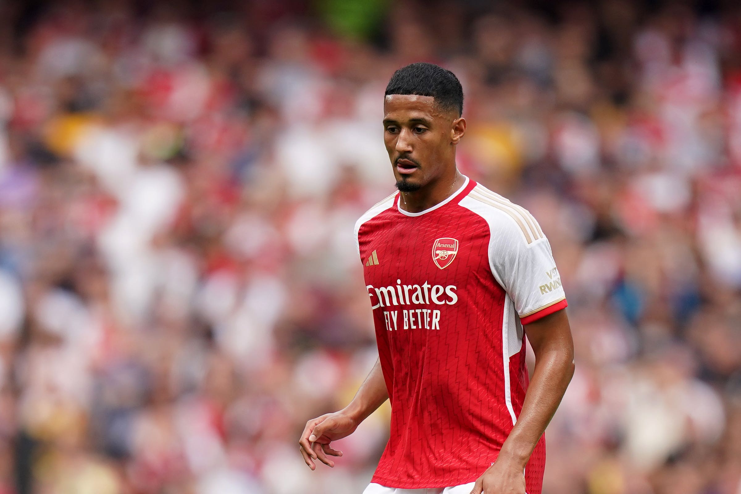 Arsenal defender William Saliba 'really happy' to be back after injury