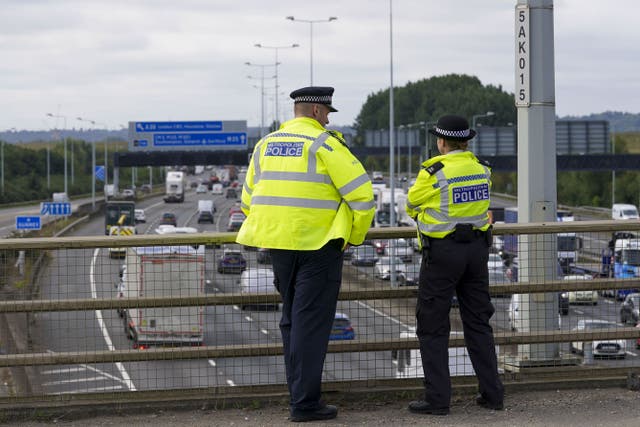 The number of reports of vehicles being driven the wrong way on England’s motorways rose by 13% in just 12 months, new figures show (Steve Parsons/PA)
