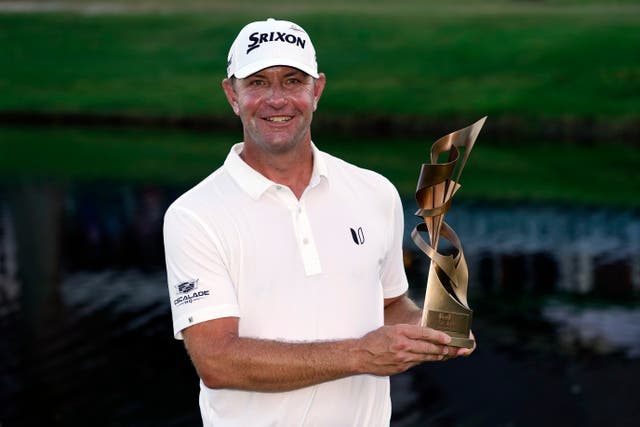 Lucas Glover holds the trophy after winning the St Jude Championship golf tournament (George Walker IV/AP)