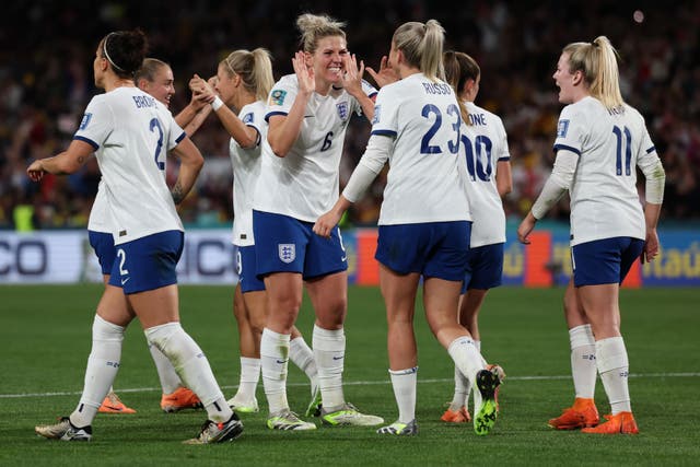 England are into the FIFA Women’s World Cup semi-finals (Isabel Infantes/PA)