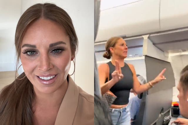 <p>Tiffany Gomas, the woman behind a viral plane rant video, has apologised to her fellow passengers for her behaviour</p>