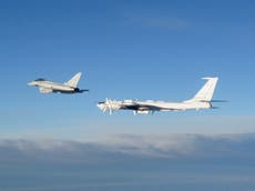 RAF jets launched to intercept Russian bombers off coast of UK