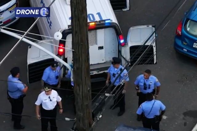 <p>Three men were killed during a shooting at a Philadelphia basketball court on Friday night</p>