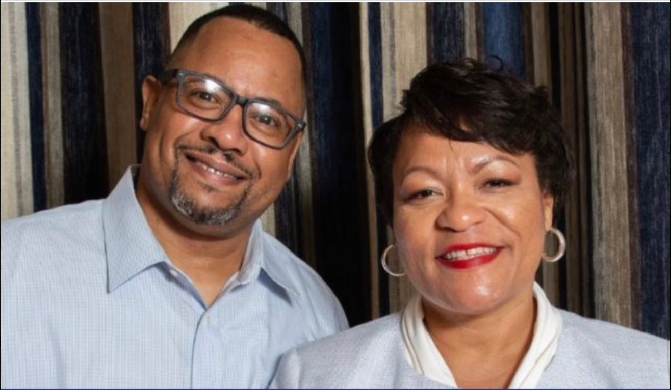 LaToya Cantrell, the mayor of New Orleans, and her husband Jason Cantrell
