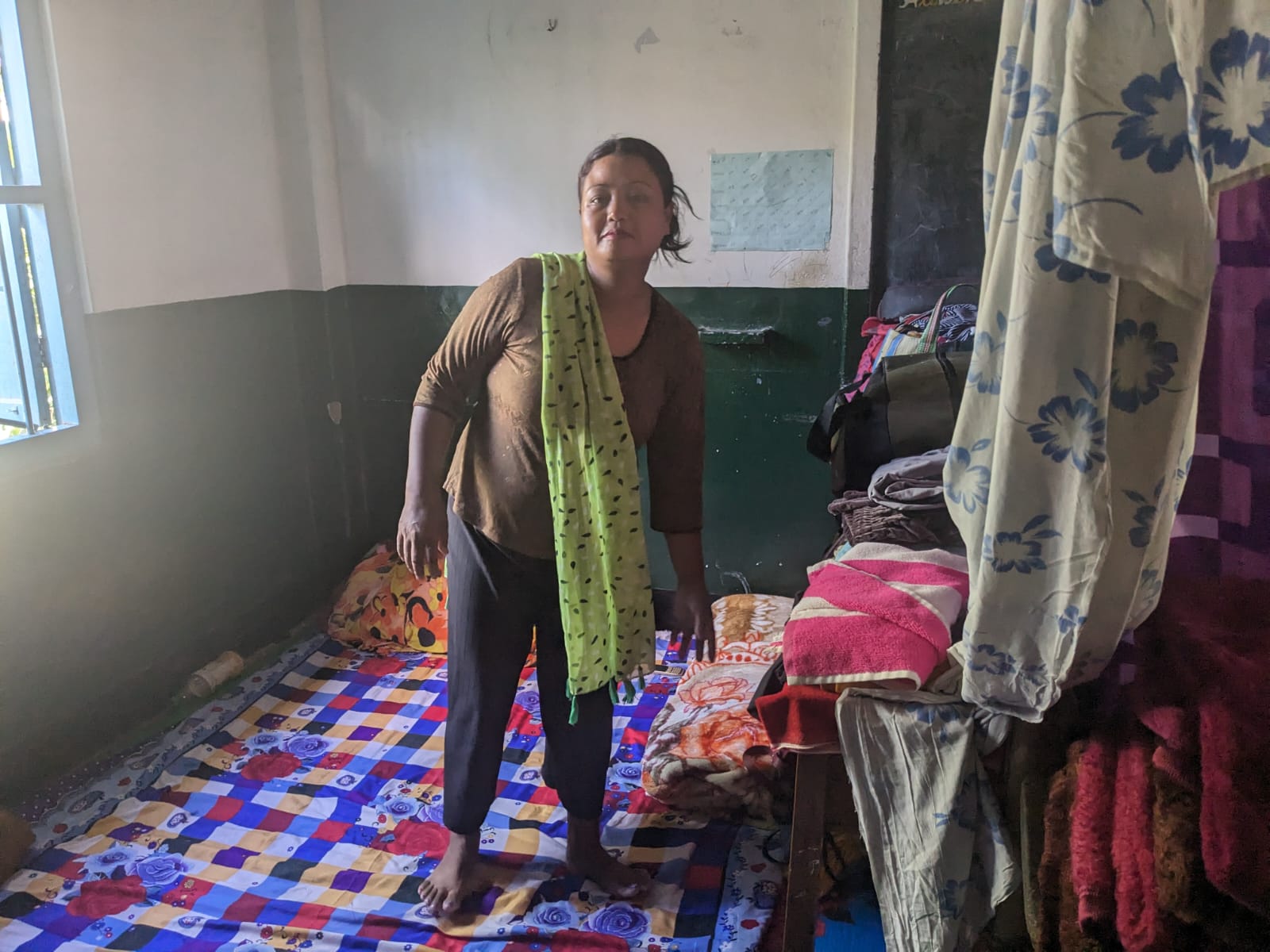 Boisi, 36, at a relief camp in Churachandpur