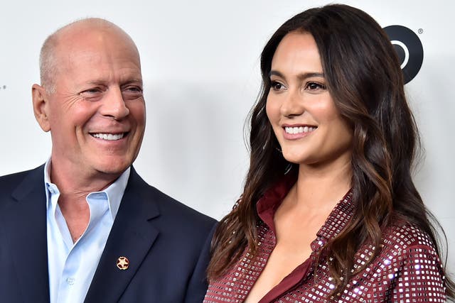 <p>Bruce Willis and wife Emma Heming Willis before the actor’s diagnosis  </p>