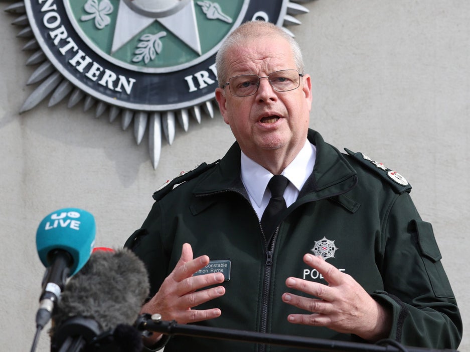 Police Service of Northern Ireland chief constable Simon Byrne shared details of data leak