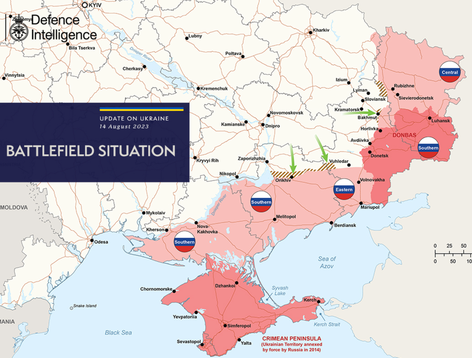 Ukraine is seeking to advance on multiple fronts across a vast area