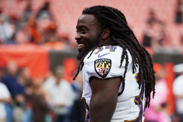 <p>File image: NFL star Alex Collins played for Seahawks from 2016 </p>