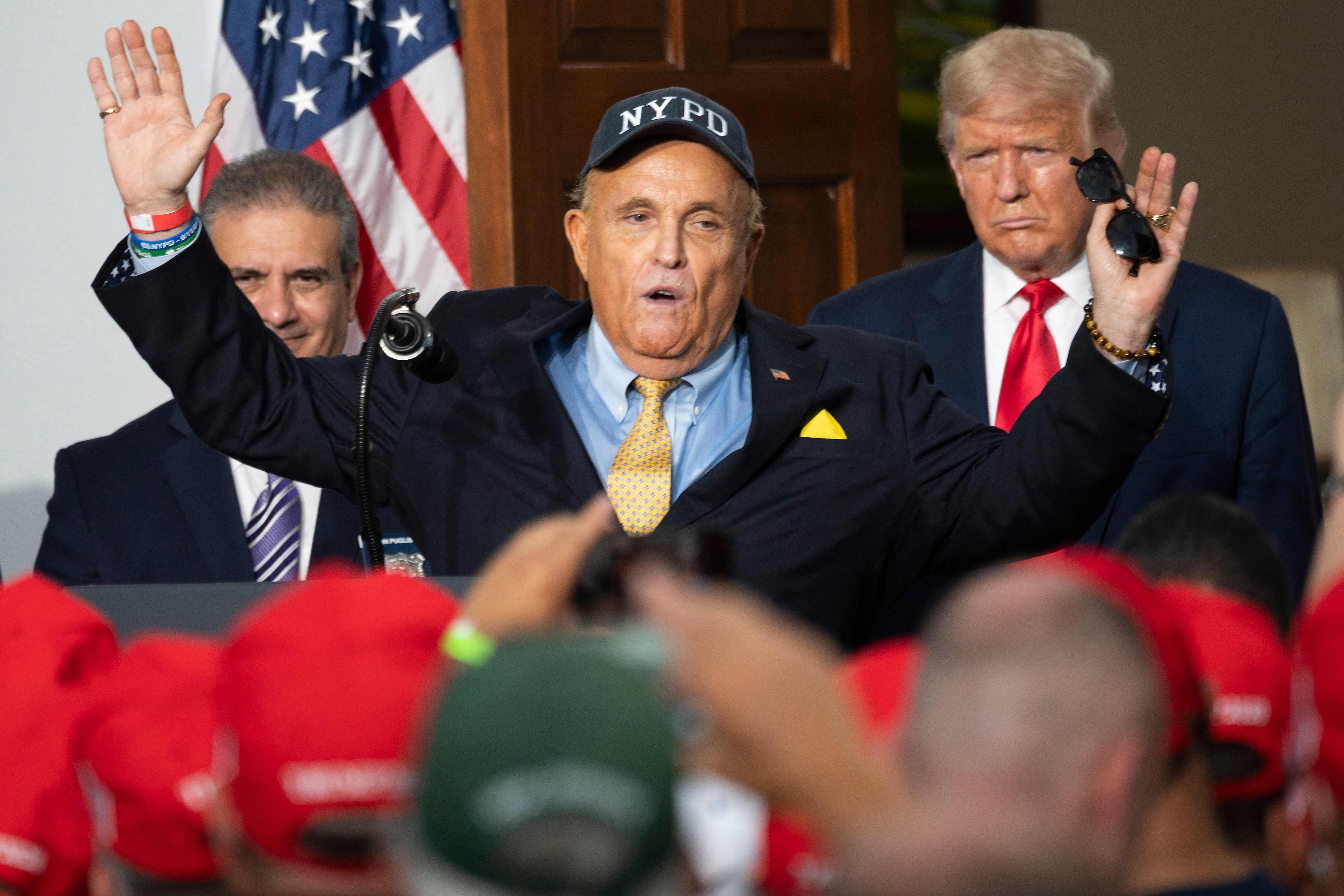 Trump and Rudy Giuliani appear together in August 2020