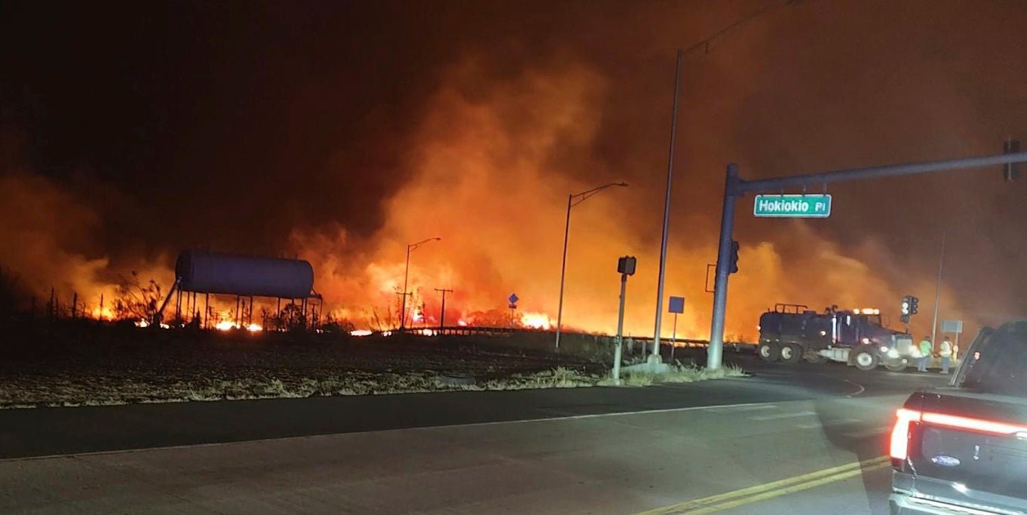 Wildfires in Lahaina last week