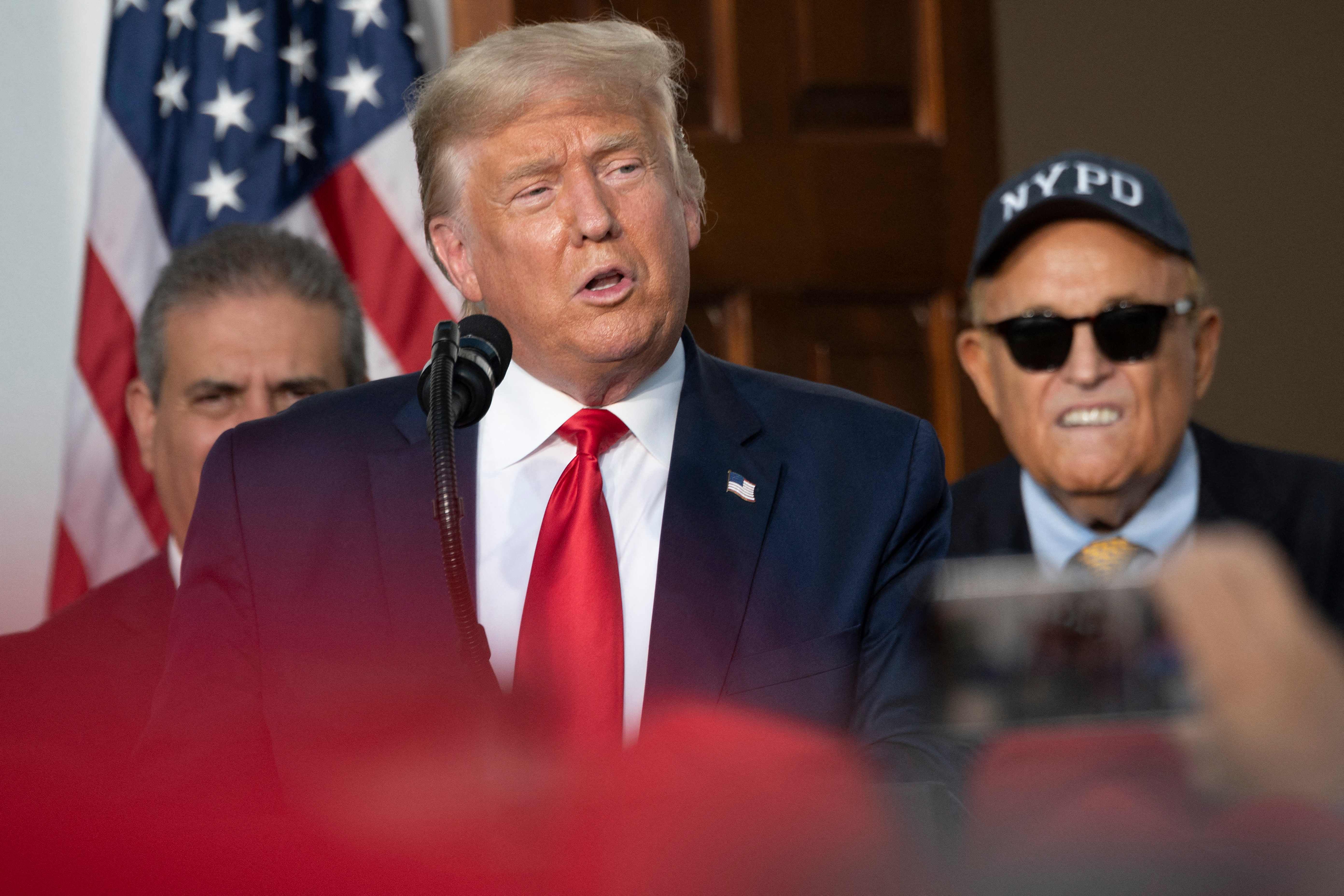 Donald Trump with Rudy Giuliani in 2020