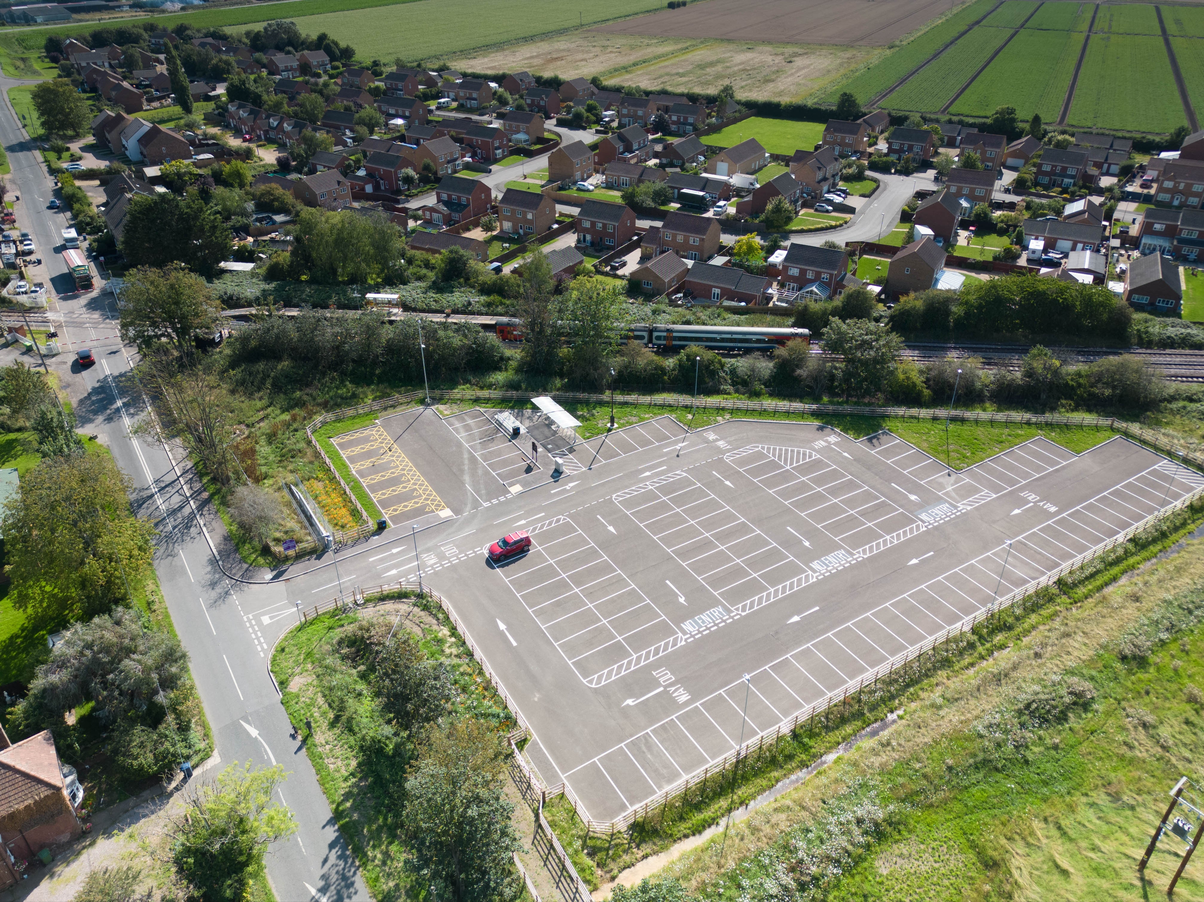 The car park was built in the small village as part of a £9.5m scheme by former Cambridgeshire and Peterborough Combined Authority Mayor James Palmer to improve Fenland rail stations