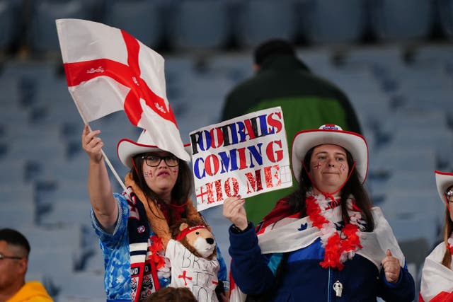 England fans were allocated an extra 1,970 tickets for the World Cup semi-final against Australia in Sydney (Zac Goodwin/PA)