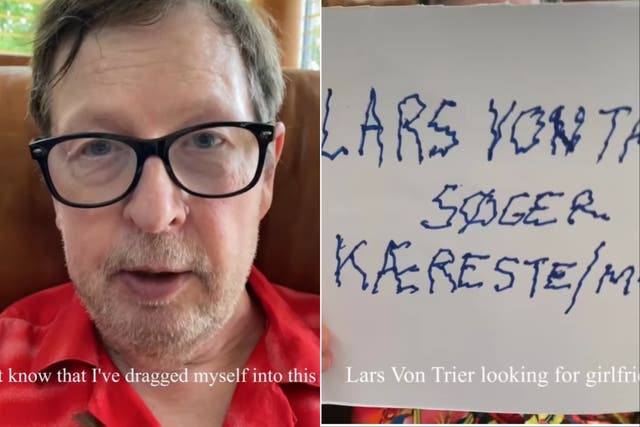 <p>Lars von Trier speaking on Instagram</p>