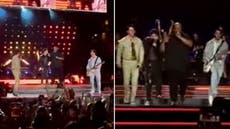 Jonas Brothers bodyguard ‘Big Rob’ reunites with band on stage to perform ‘Burnin’ Up’