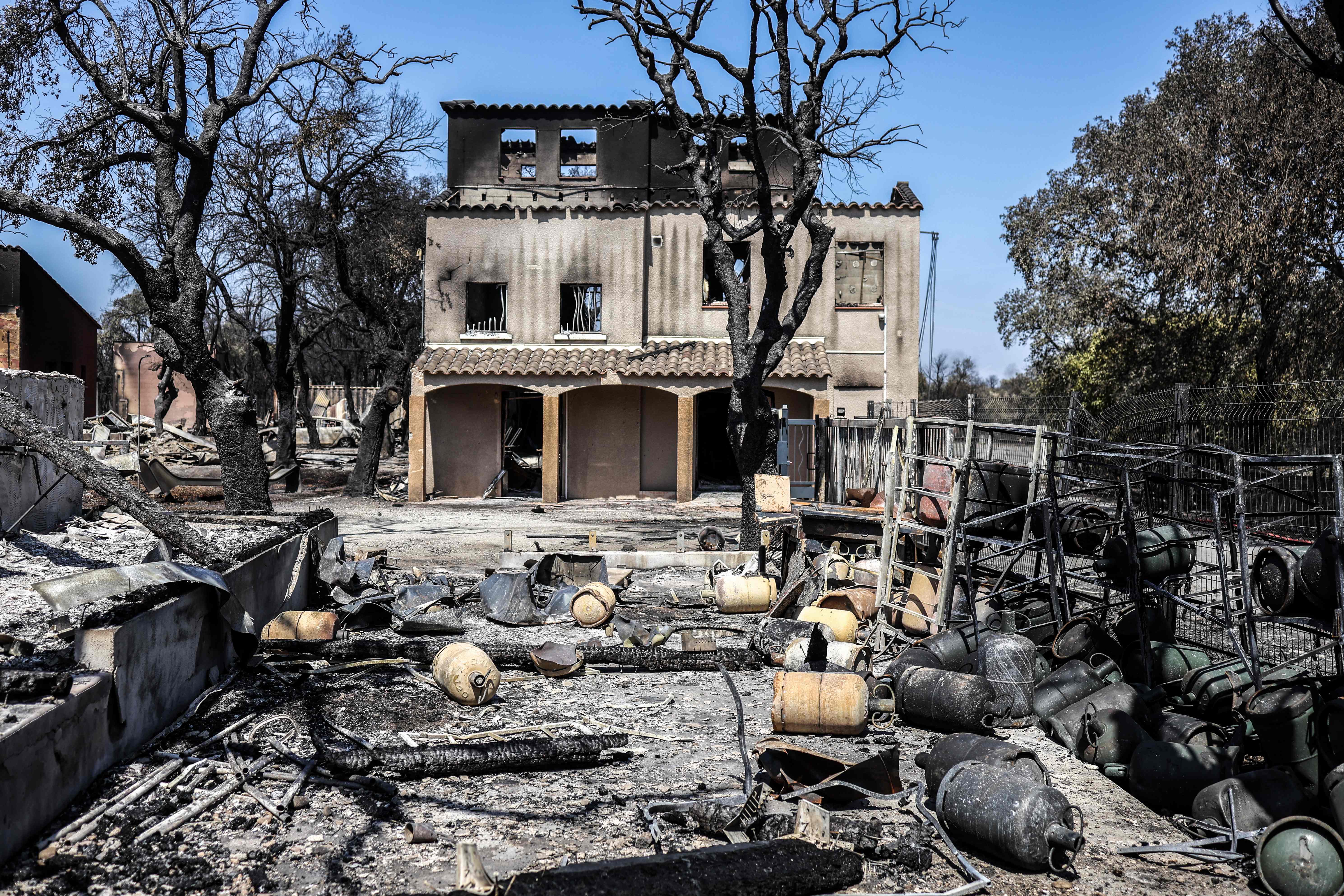 A campsite destroyed by wildfire shows the sheer force of the blaze